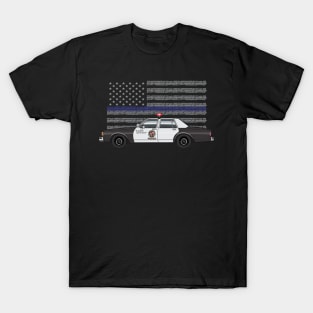 Blue Line Flag 3 T-Shirt